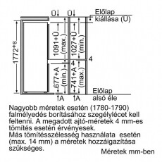 Siemens KI34VX20 hűtőszekrény Konyhai termékek - Hűtő, fagyasztó (beépíthető) - Alulfagyasztós kombinált hűtő - 282591
