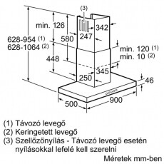 Siemens LC91BE542 páraelszívó Konyhai termékek - Páraelszívó - Kürtős - 282644
