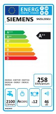 Siemens SN25L235EU mosogatógép Konyhai termékek - Mosogatógép - Normál (60cm) szabadonálló mosogatógép - 287597