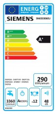 Siemens SN65E006EU mosogatógép Konyhai termékek - Mosogatógép - Normál (60cm) beépíthető mosogatógép - 282602