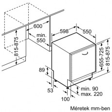 Siemens SN65L085EU mosogatógép Konyhai termékek - Mosogatógép - Normál (60cm) beépíthető mosogatógép - 287604