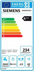 Siemens SN66P052EU mosogatógép Konyhai termékek - Mosogatógép - Normál (60cm) beépíthető mosogatógép - 282603