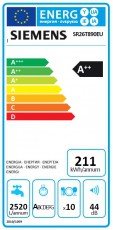 Siemens SR26T890EU mosogatógép Konyhai termékek - Mosogatógép - Keskeny (45cm-ig) szabadonálló mosogatógép - 282568