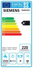 Siemens SR64E002EU mosogatógép Konyhai termékek - Mosogatógép - Keskeny (45cm-ig) beépíthető mosogatógép - 282608
