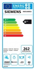 Siemens SN25L883EU mosogatógép Konyhai termékek - Mosogatógép - Normál (60cm) szabadonálló mosogatógép - 287598