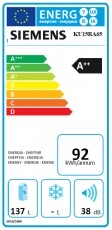 Siemens KU15RA65 hűtőszekrény Konyhai termékek - Hűtő, fagyasztó (beépíthető) - Egyajtós hűtő - 282590