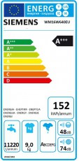 Siemens WM16W640EU mosógép Háztartás / Otthon / Kültér - Mosógép / szárítógép - Elöltöltős normál (60cm-ig) mosógép - 282576