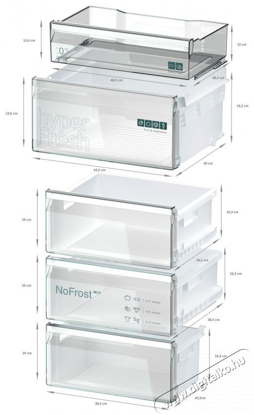 Siemens KG39N2XAG iQ300 Szabadon&aacute;ll&oacute; alulfagyaszt&oacute;s kombin&aacute;lt hűtő Konyhai term&eacute;kek - Hűtő, fagyaszt&oacute; (szabadon&aacute;ll&oacute;) - Alulfagyaszt&oacute;s kombin&aacute;lt hűtő - 528002