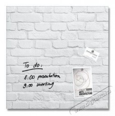 SIGEL Artverum Üvegtábla, fehér kő hatású, 480×480×15 mm - Iroda és számítástechnika - Egyéb számítástechnikai termék - 518448