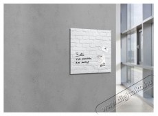 SIGEL Artverum Üvegtábla, fehér kő hatású, 480×480×15 mm Iroda és számítástechnika - Egyéb számítástechnikai termék - 518448