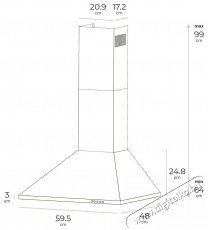 Siguro HD-G230S Páraelszívó Konyhai termékek - Páraelszívó - Kürtős - 494855