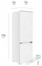 Siguro BI-N130W Vivid Beépíthető hűtő Konyhai termékek - Hűtő, fagyasztó (beépíthető) - Alulfagyasztós kombinált hűtő - 499774