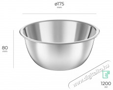 Siguro CookIt Rozsdamentes acél tál 16 cm, 1,2 l Konyhai termékek - Egyéb / Konyhai kiegészítő - 504559