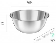 Siguro CookIt Rozsdamentes acél tál 20 cm, 1,8 l Konyhai termékek - Egyéb / Konyhai kiegészítő - 504560
