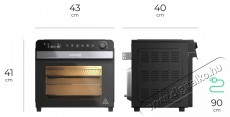 Siguro CO-L208B Air Fry Roast Premium Konyhai termékek - Sütő-főzőlap, tűzhely (szabadonálló) - Mini sütő / mini grill / mini konyha - 504558
