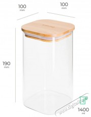 Siguro Ételtartó Bamboo, 1,4 l, 19 x 10 x 10 cm Konyhai termékek - Edény - Ételtároló - 504565