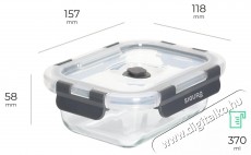 Siguro vákuumos üvegedény készlet, 0,37 l + 0,64 l + 1,05 l + 1,52 l + szivattyú, 5 db Konyhai termékek - Edény - Egyéb edény - 504579