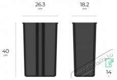 Siguro SGR-WB-I342SU SmartSort, 3 különálló hulladékgyűjtő tartállyal, 3× 14 l Háztartás / Otthon / Kültér - Lakásfelszerelés - Szemetes - 504897