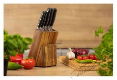 Siguro Sugoi 5 db-os késkészlet + fa blokk késélezővel Konyhai termékek - Konyhai eszköz - Kés / olló - 504898