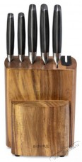 Siguro Sugoi 5 db-os késkészlet + fa blokk késélezővel Konyhai termékek - Konyhai eszköz - Kés / olló - 504898