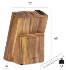 Siguro Sugoi 5 db-os késkészlet + fa blokk késélezővel Konyhai termékek - Konyhai eszköz - Kés / olló - 504898