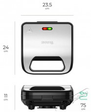 Siguro SM-A200SU Golden Toast 3in1 Konyhai termékek - Konyhai kisgép (sütés / főzés / hűtés / ételkészítés) - Melegszendvics / gofri sütő - 504870