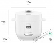 Siguro RC-R701W Rice Master Digital gőzölővel Konyhai termékek - Konyhai kisgép (sütés / főzés / hűtés / ételkészítés) - Rizsfőző - 504881