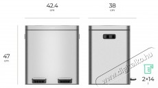 Siguro SGR-WB-I228SU Smart2Sort, 2 különálló hulladékgyűjtő tartállyal, 2 x 14 l Háztartás / Otthon / Kültér - Lakásfelszerelés - Szemetes - 504884