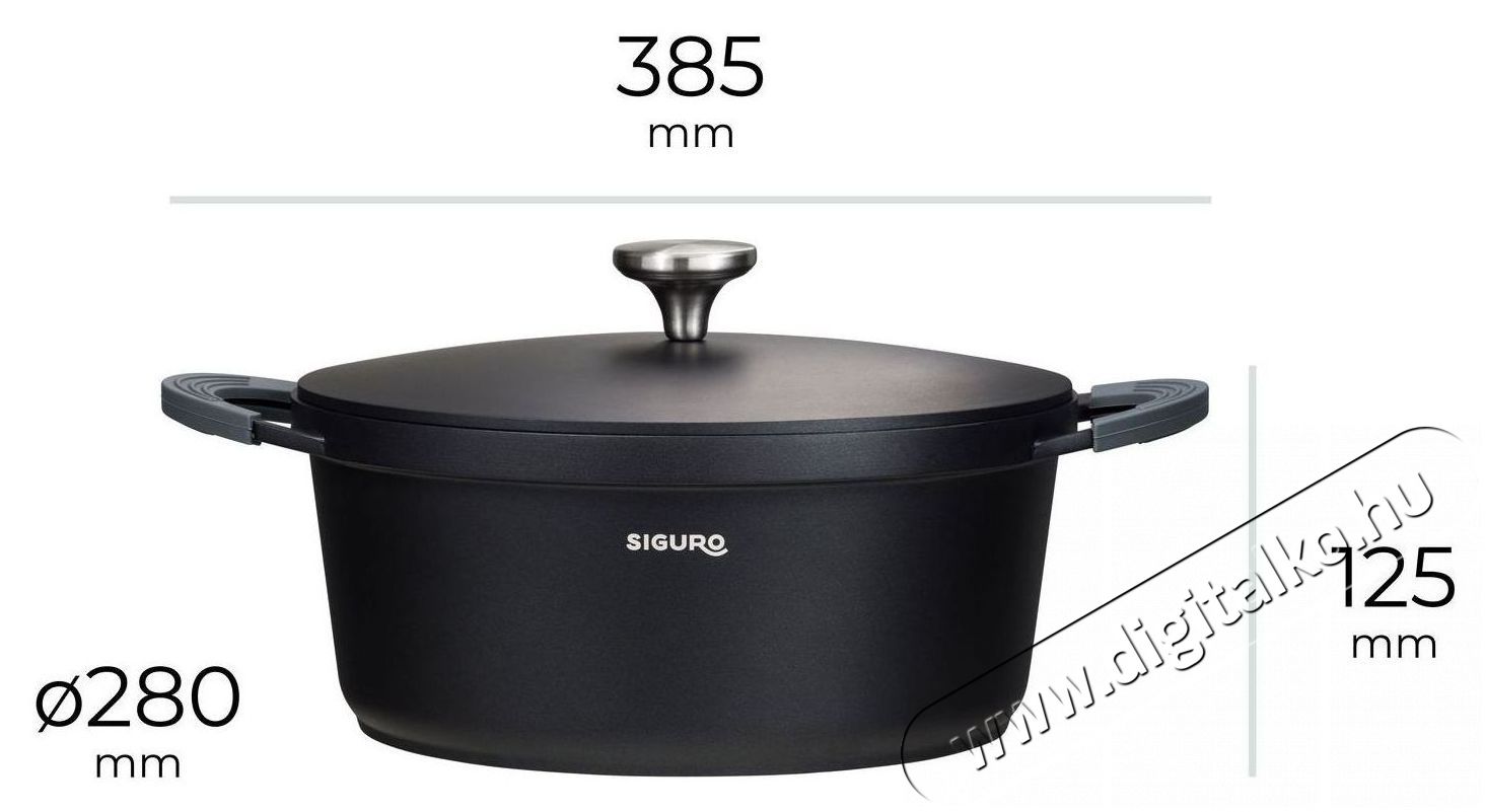 Siguro Stagione Fazék, 28 cm fekete Konyhai termékek - Edény - Fazék / lábas - 504882