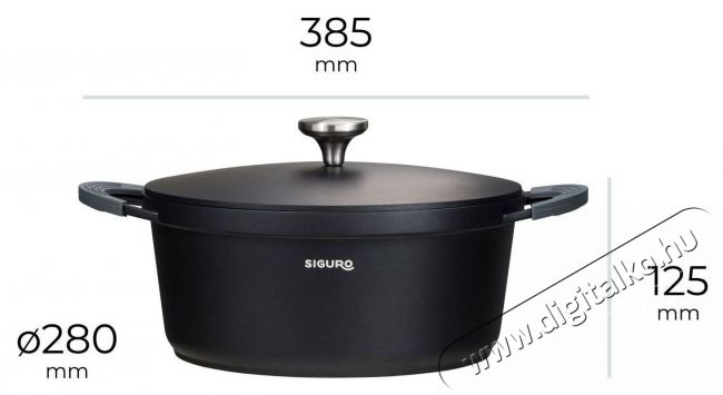 Siguro Stagione Fazék, 28 cm fekete Konyhai termékek - Edény - Fazék / lábas - 504882