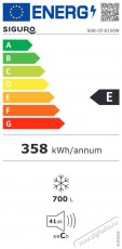 Siguro CF-E15W Fast Freeze 700 Konyhai termékek - Hűtő, fagyasztó (szabadonálló) - Fagyasztóláda - 509133