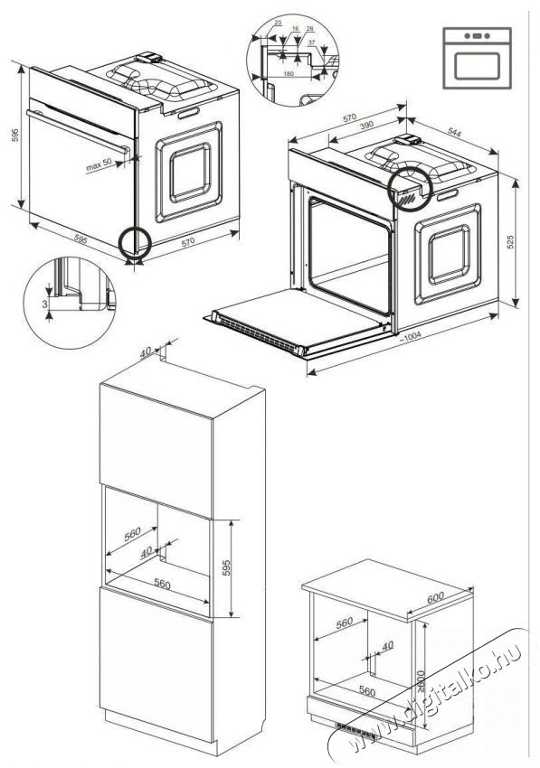 Siguro BO-L35 Built-in Hot Air Oven Black &Uacute;jdons&aacute;gok - &Uacute;j term&eacute;kek - 509818