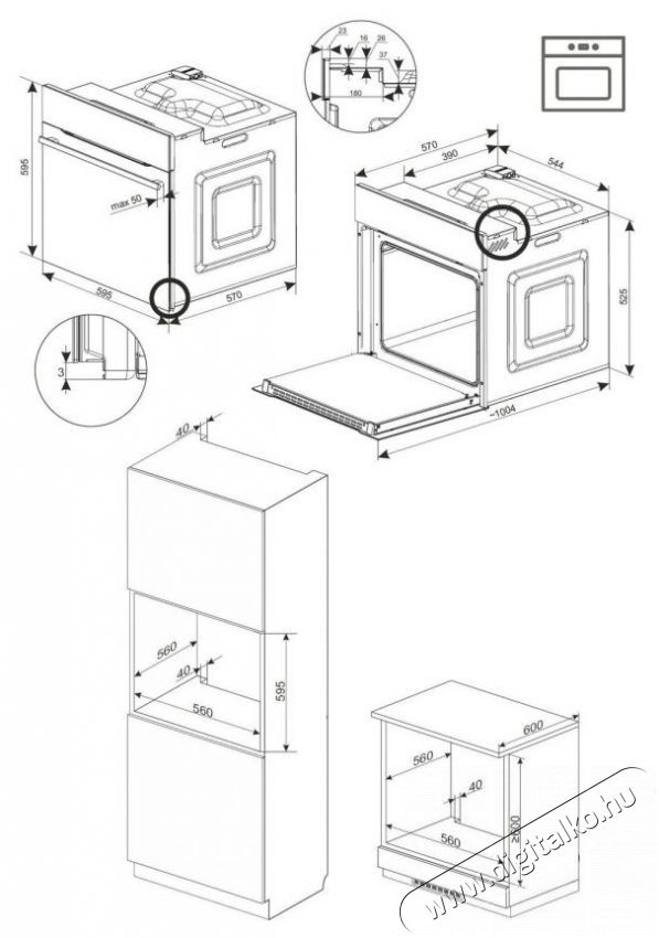 Siguro BO-L35 Built-in Hot Air Oven Inox &Uacute;jdons&aacute;gok - &Uacute;j term&eacute;kek - 509817