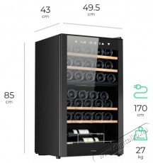 Siguro WC-G331B Dual Wine Konyhai termékek - Hűtő, fagyasztó (szabadonálló) - Borhűtő - 509784