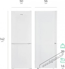 Siguro BF-C241W Essentials Konyhai termékek - Hűtő, fagyasztó (szabadonálló) - Alulfagyasztós kombinált hűtő - 509288