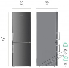 Siguro BF-J140S Arctic Konyhai termékek - Hűtő, fagyasztó (szabadonálló) - Alulfagyasztós kombinált hűtő - 509295