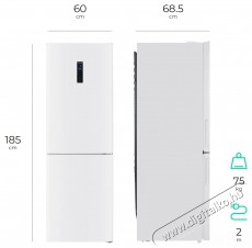 Siguro BF-O120W Ideal Konyhai termékek - Hűtő, fagyasztó (szabadonálló) - Alulfagyasztós kombinált hűtő - 509312
