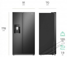 Siguro MD-C231Y Premium Konyhai termékek - Hűtő, fagyasztó (szabadonálló) - Amerikai típusú Side By Side hűtő - 509332