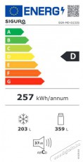 Siguro MD-D233S Essentials Konyhai termékek - Hűtő, fagyasztó (szabadonálló) - Amerikai típusú Side By Side hűtő - 509303