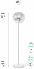 Siguro FN-P400W Lumi + lámpa Háztartás / Otthon / Kültér - Ventilátor / Légkondicionáló - Álló / padló ventilátor - 512365