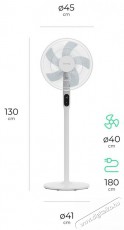 Siguro FN-S470W Silent Wind Háztartás / Otthon / Kültér - Ventilátor / Légkondicionáló - Álló / padló ventilátor - 512347