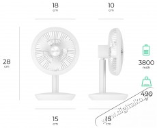 Siguro FT-U150W Urban Compact Háztartás / Otthon / Kültér - Ventilátor / Légkondicionáló - Asztali ventilátor - 512345
