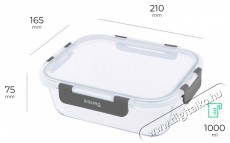 Siguro Glass Seal élelmiszertároló edény 1,0 l, 7,5 x 21 x 16,5 cm Konyhai termékek - Edény - Ételtároló - 519161