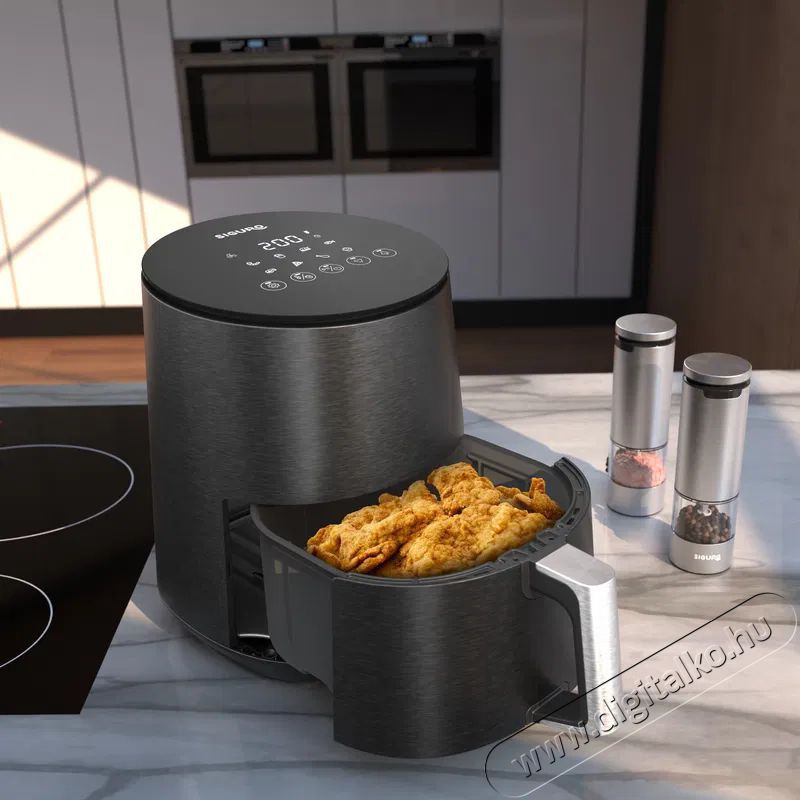 Siguro AF-C350B Air Fry Ceramic Konyhai term&eacute;kek - Konyhai kisg&eacute;p (s&uuml;t&eacute;s / főz&eacute;s / hűt&eacute;s / &eacute;telk&eacute;sz&iacute;t&eacute;s) - L&eacute;gkever&eacute;ses főzőg&eacute;p / elektromos kukta / multifunkci&oacute;s s&uuml;tő - 520582