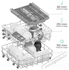 Siguro DW-F604S Efficlean Konyhai termékek - Mosogatógép - Normál (60cm) beépíthető mosogatógép - 520592