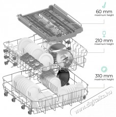 Siguro DW-F604W Efficlean Konyhai termékek - Mosogatógép - Normál (60cm) beépíthető mosogatógép - 520594