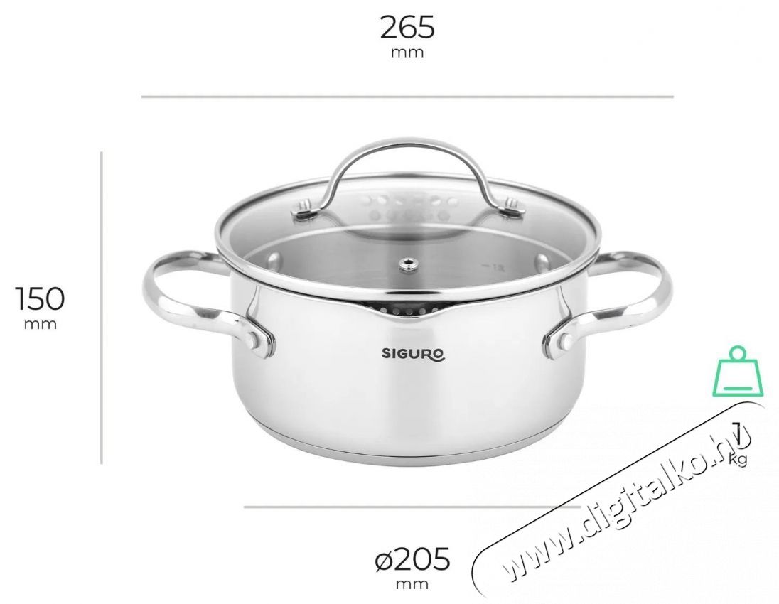 Siguro Pure Delight 9 db, ed&eacute;nyek + serpenyő, 20 cm Konyhai term&eacute;kek - Ed&eacute;ny - Ed&eacute;ny k&eacute;szlet - 520545