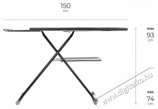 Siguro Big Board, 122×43 cm, fekete Háztartás / Otthon / Kültér - Vasaló - Vasalódeszka - 520528