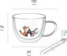 Siguro duplafalú ABC üvegpohár, 280 ml, 2 db Konyhai termékek - Egyéb / Konyhai kiegészítő - 520578