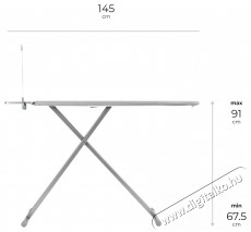 Siguro Essentials Plus, 122×38 cm, ezüst Háztartás / Otthon / Kültér - Vasaló - Vasalódeszka - 520529